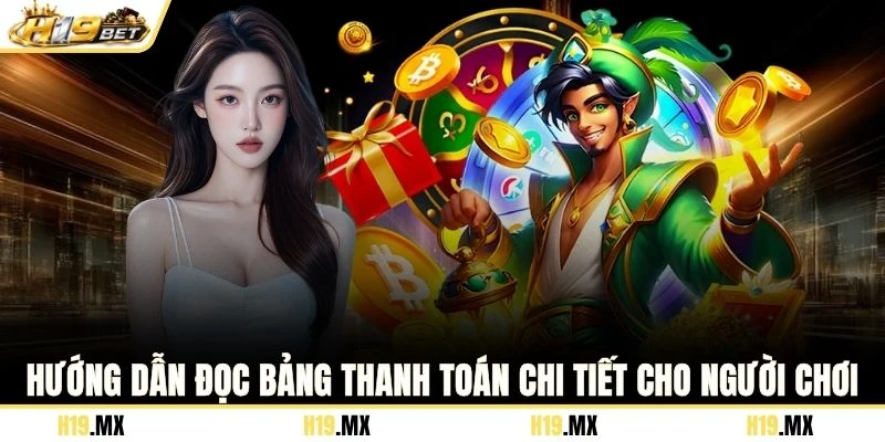 Hướng dẫn đọc bảng thanh toán chi tiết cho người chơi